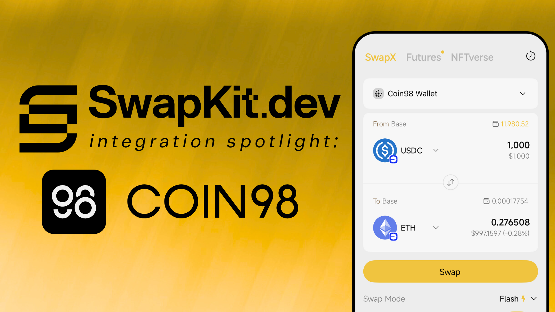 Coin98 Super Wallet Integrates SwapKit: Powering Seamless Swaps Across 7 Networks