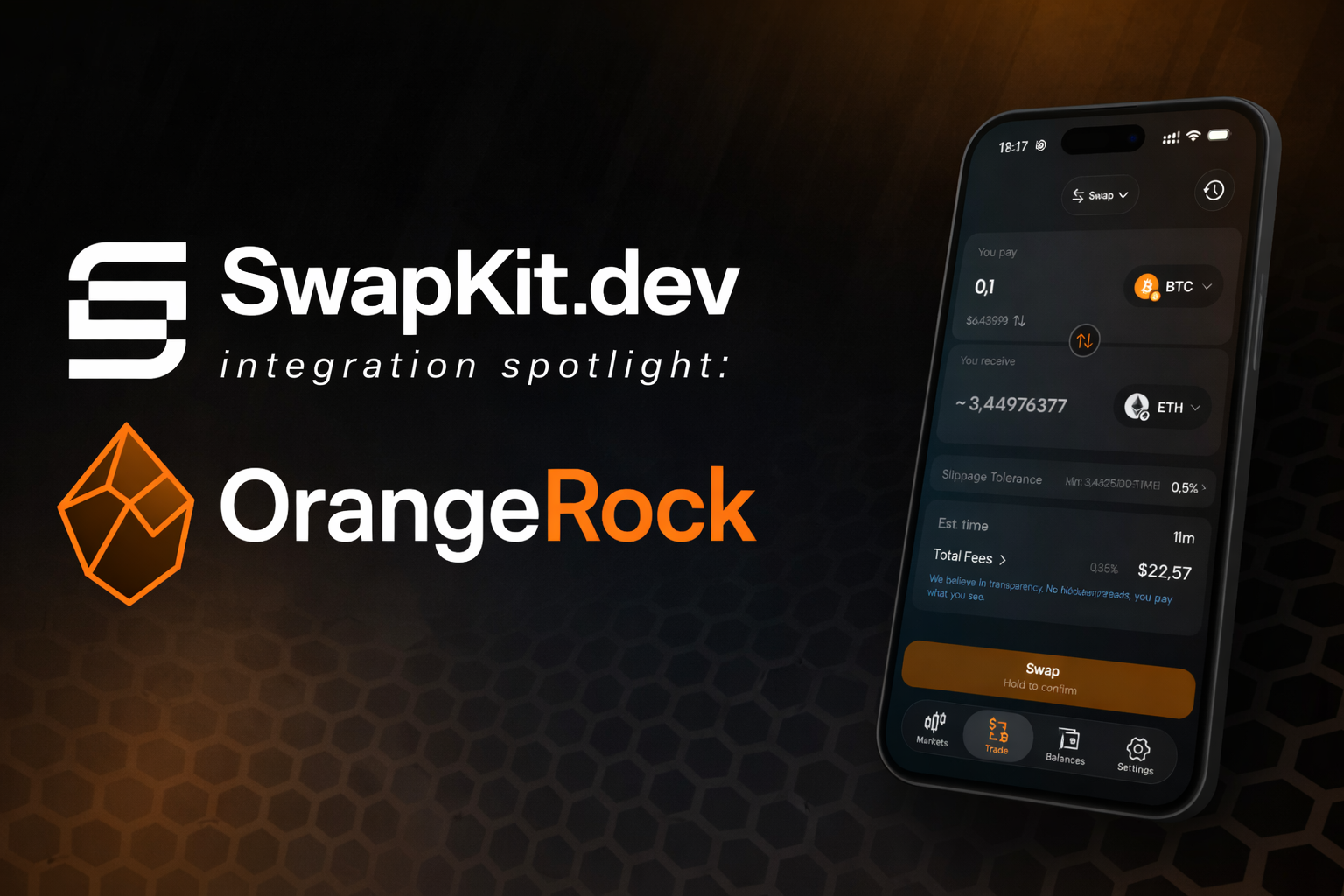 OrangeRock x SwapKit: Seamless Native Cross-Chain Trading Now Live